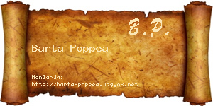 Barta Poppea névjegykártya
