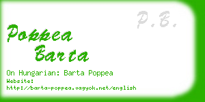 poppea barta business card